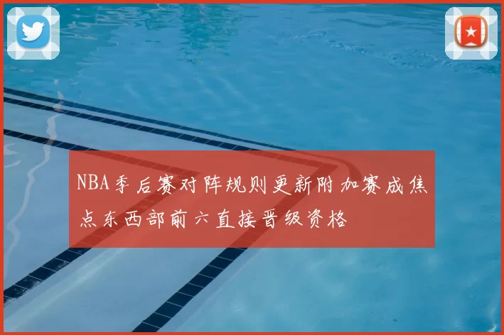NBA季后赛对阵规则更新附加赛成焦点东西部前六直接晋级资格