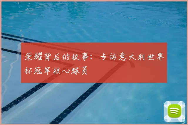 荣耀背后的故事：专访意大利世界杯冠军核心球员